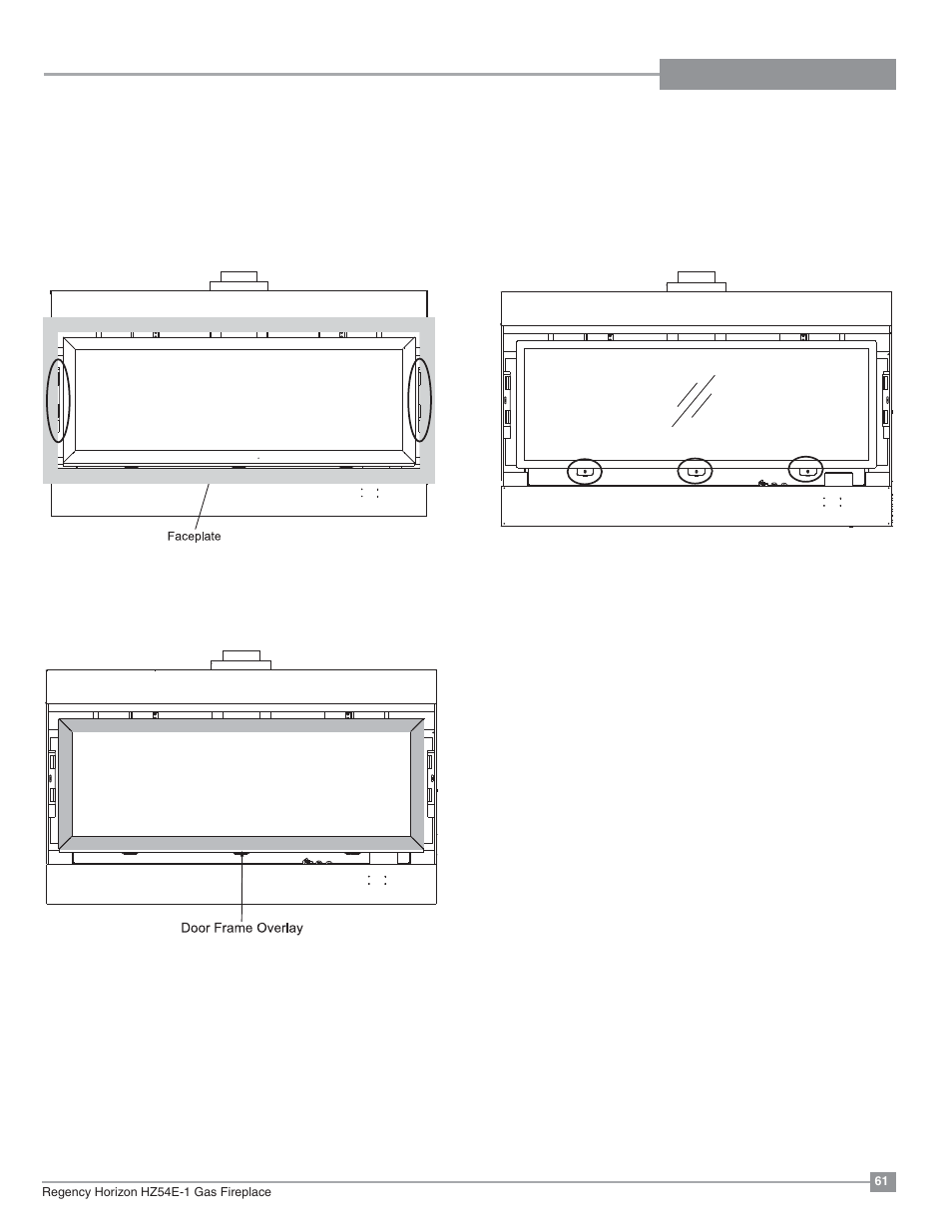 Maintenance, Valve tray replacement | Regency Horizon HZ54E Large Gas Fireplace User Manual | Page 61 / 68