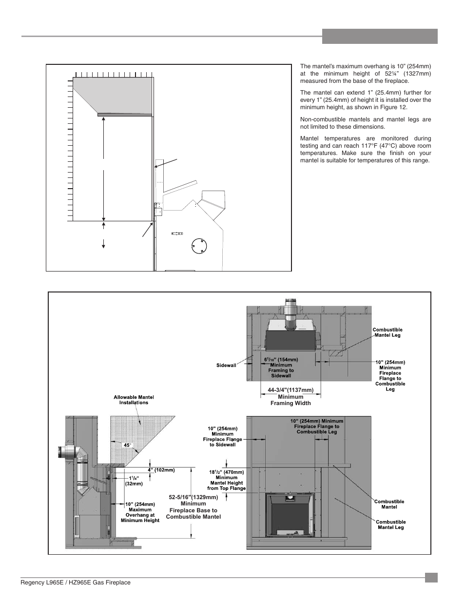 Installation | Regency Liberty L965E Large Gas Fireplace User Manual | Page 11 / 68