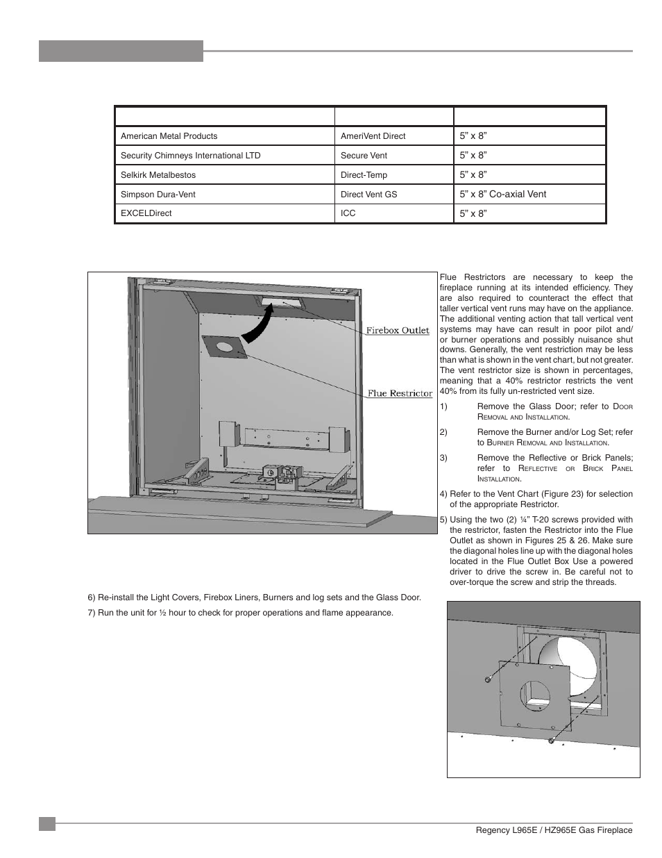 Installation | Regency Liberty L965E Large Gas Fireplace User Manual | Page 18 / 68