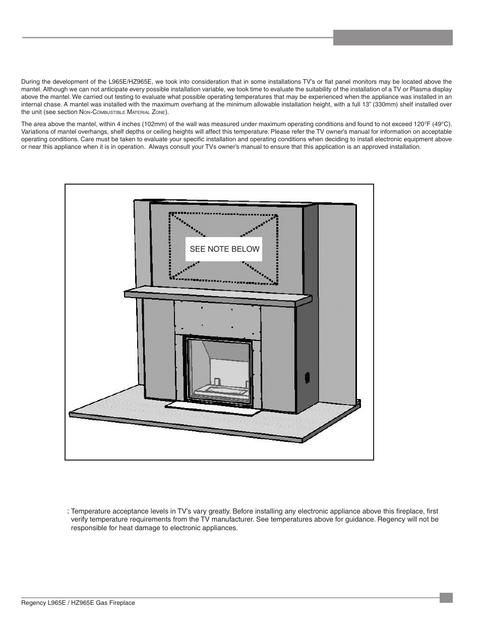 Installation | Regency Liberty L965E Large Gas Fireplace User Manual | Page 19 / 68