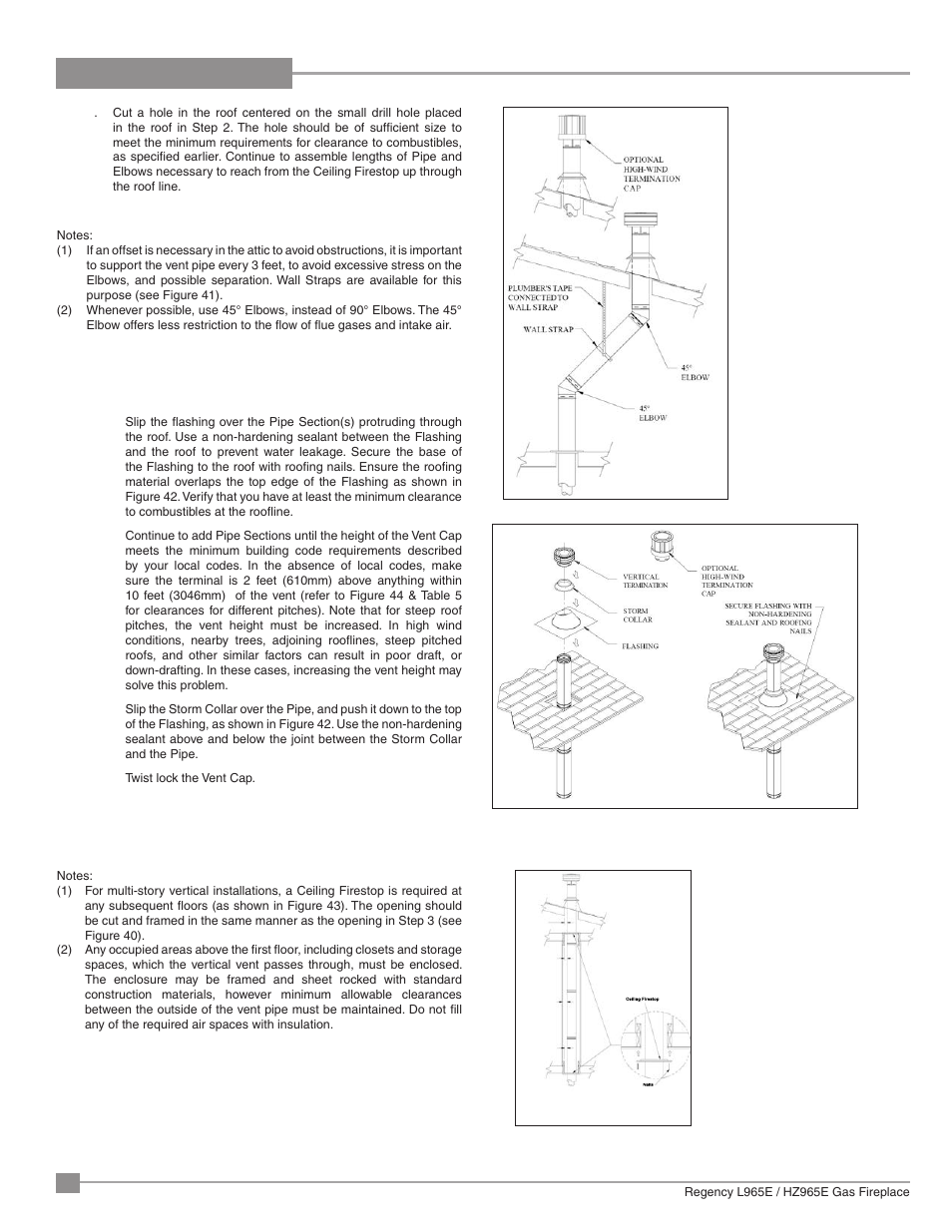 Installation | Regency Liberty L965E Large Gas Fireplace User Manual | Page 24 / 68