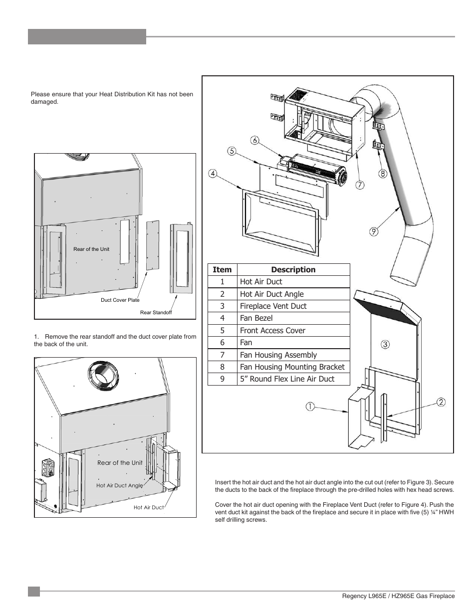 Installation | Regency Liberty L965E Large Gas Fireplace User Manual | Page 26 / 68