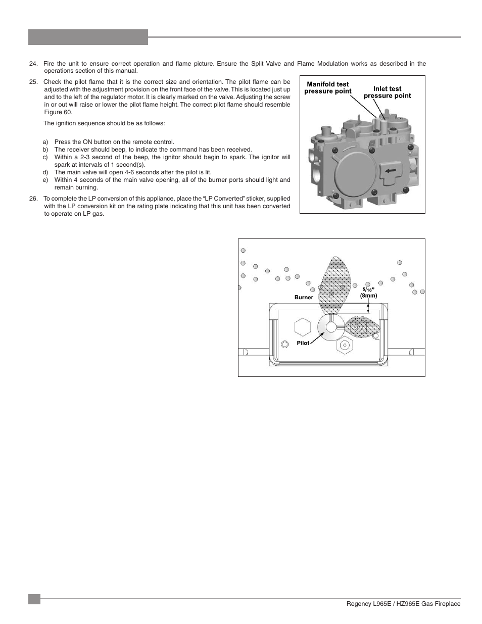 Installation | Regency Liberty L965E Large Gas Fireplace User Manual | Page 42 / 68