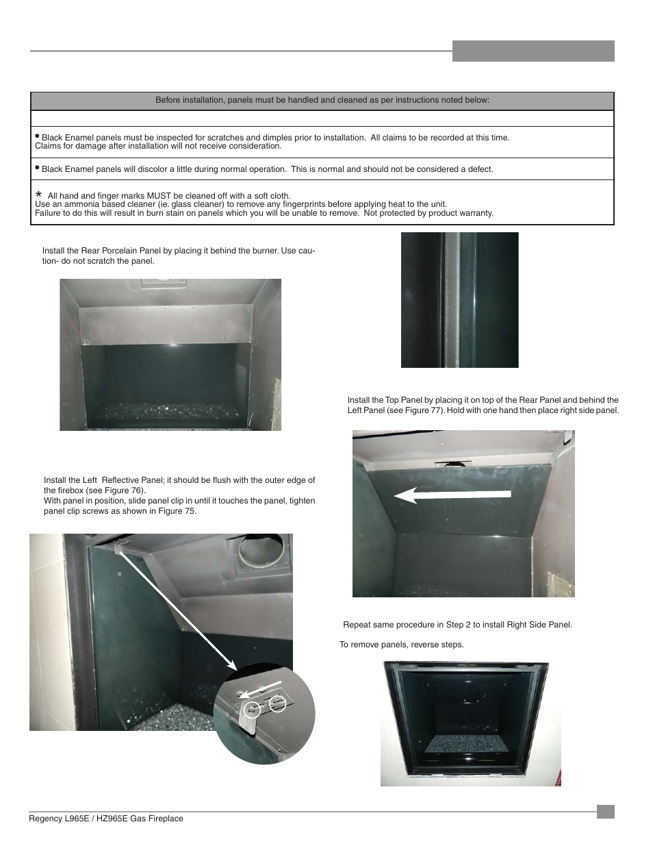 Installation | Regency Liberty L965E Large Gas Fireplace User Manual | Page 45 / 68