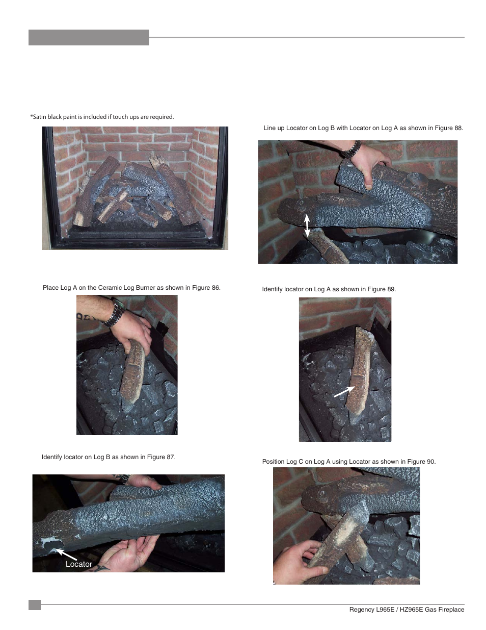 Ab a c a, Installation | Regency Liberty L965E Large Gas Fireplace User Manual | Page 48 / 68