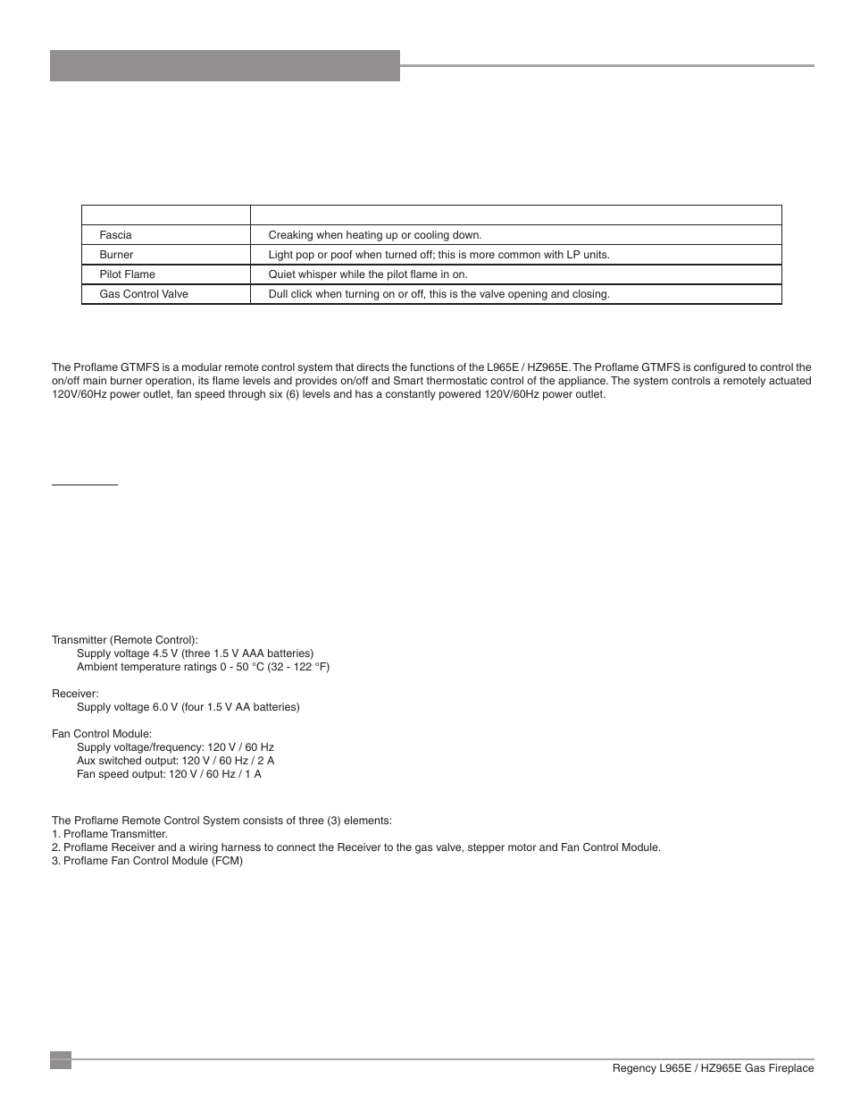 Operating instructions, Start-up & operation | Regency Liberty L965E Large Gas Fireplace User Manual | Page 52 / 68