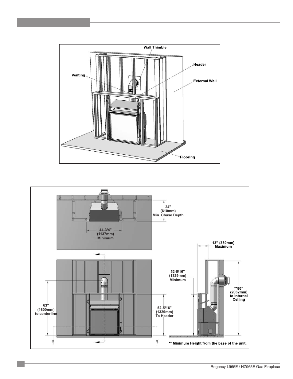 Installation | Regency Liberty L965E Large Gas Fireplace User Manual | Page 8 / 68