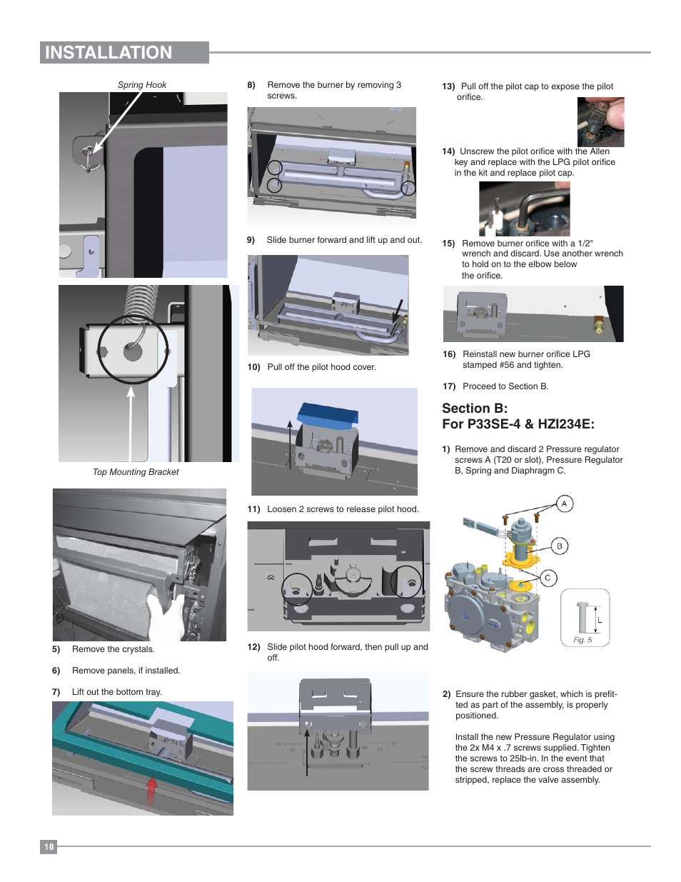 Installation | Regency Horizon HZI234E Small Gas Insert User Manual | Page 18 / 52