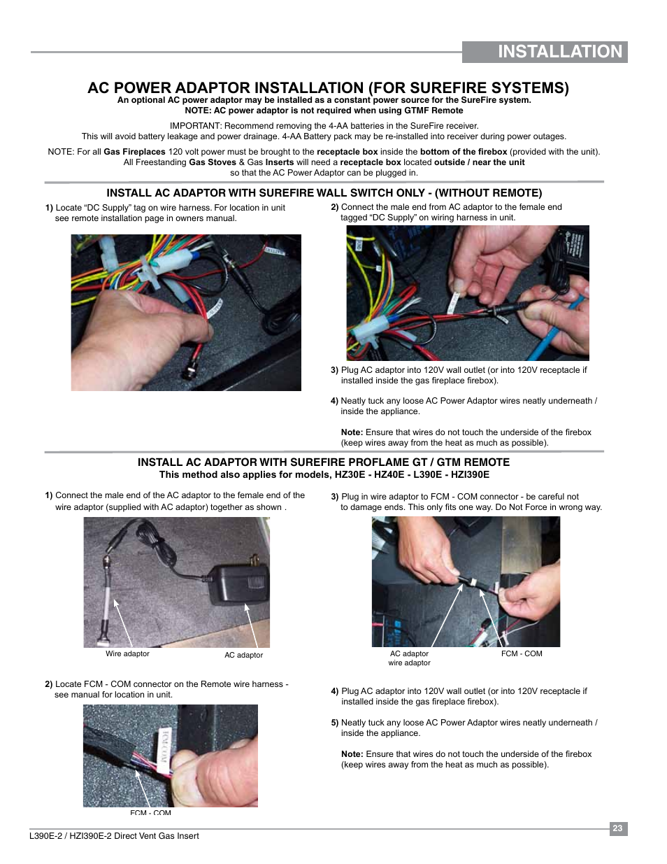 Installation | Regency Liberty L390EB Medium Gas Insert User Manual | Page 23 / 60