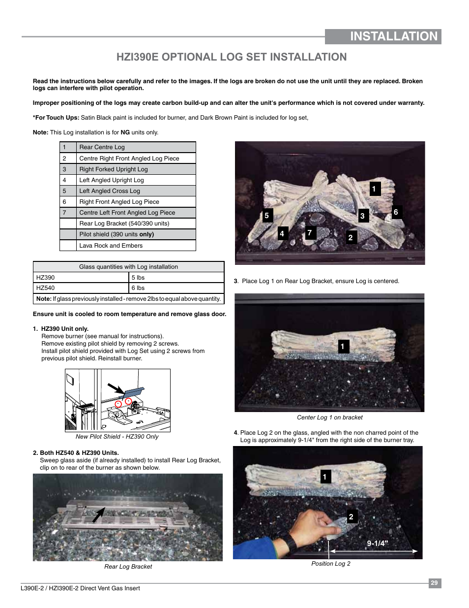 Installation | Regency Liberty L390EB Medium Gas Insert User Manual | Page 29 / 60