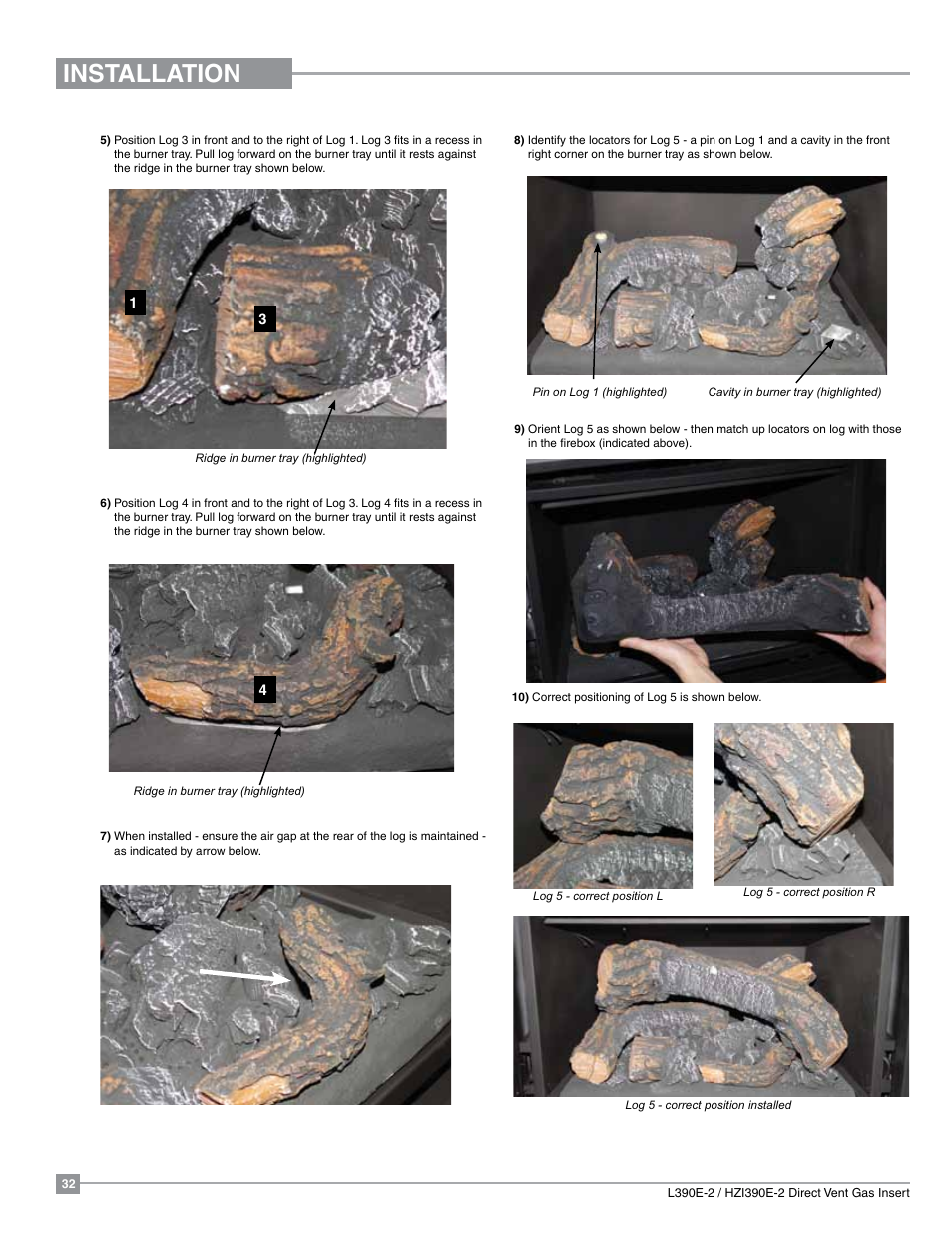 L390e, Installation | Regency Liberty L390EB Medium Gas Insert User Manual | Page 32 / 60