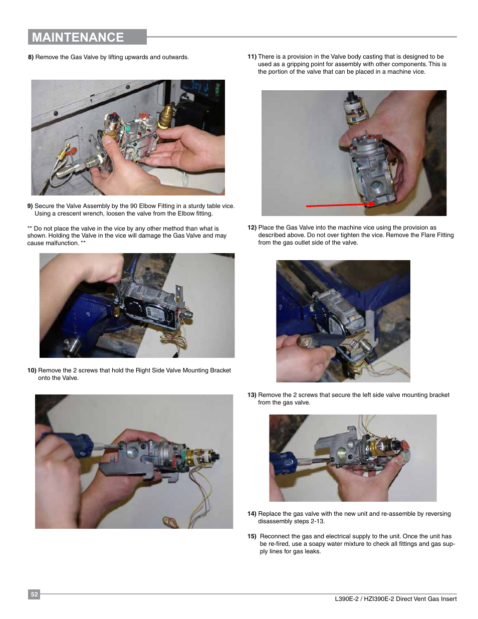 Maintenance | Regency Liberty L390EB Medium Gas Insert User Manual | Page 52 / 60