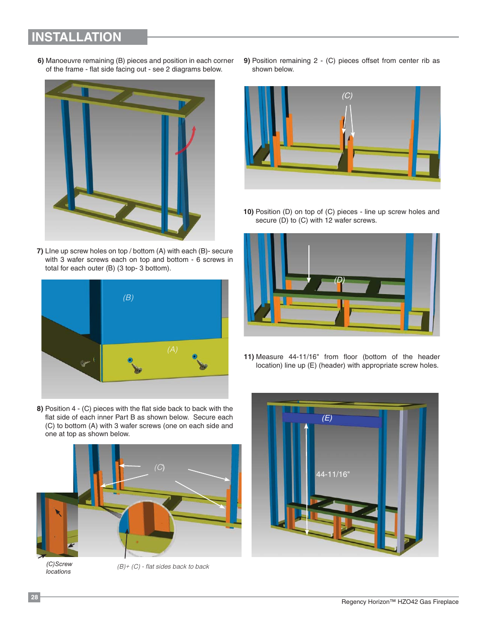 Installation | Regency Horizon HZO42 Outdoor Gas Fireplace User Manual | Page 28 / 44