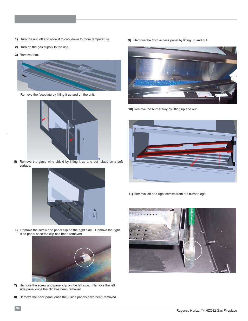 Maintenance, Valve assembly replacement | Regency Horizon HZO42 Outdoor Gas Fireplace User Manual | Page 34 / 44