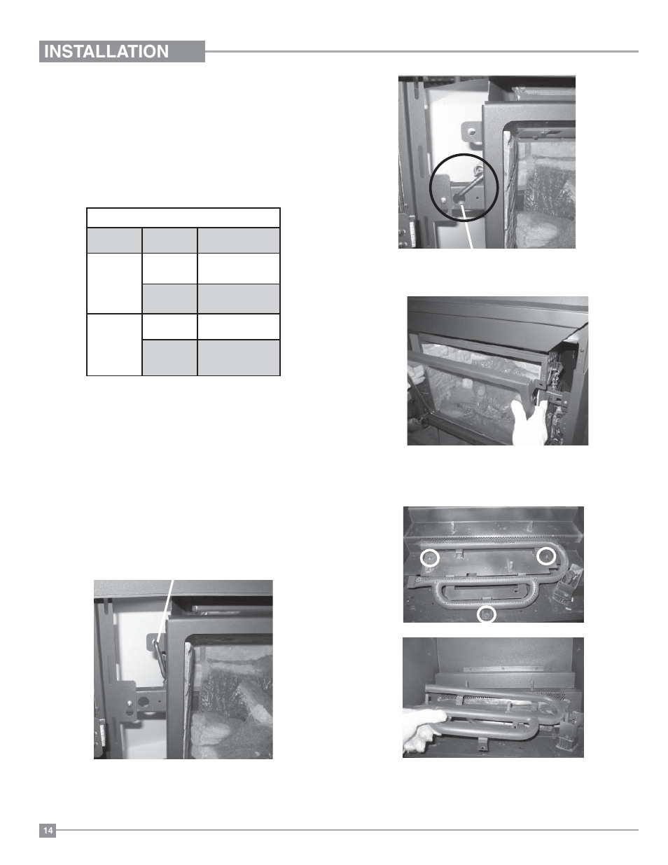 Installation, Gas insert aeration adjustment | Regency Liberty L234 Small Gas Insert User Manual | Page 14 / 44