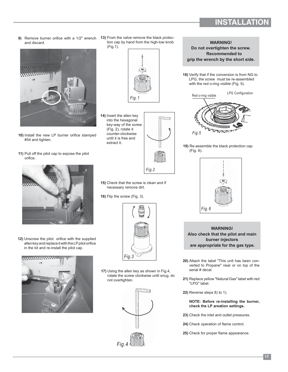 Installation, Fig.4 | Regency Liberty L234 Small Gas Insert User Manual | Page 17 / 44