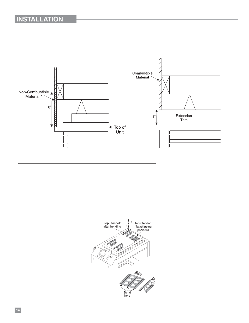 Installation, Venting introduction, Unit assembly prior to installation | Facing & finishing requirements | Regency Panorama P131 Three Sided Gas Fireplace User Manual | Page 14 / 48