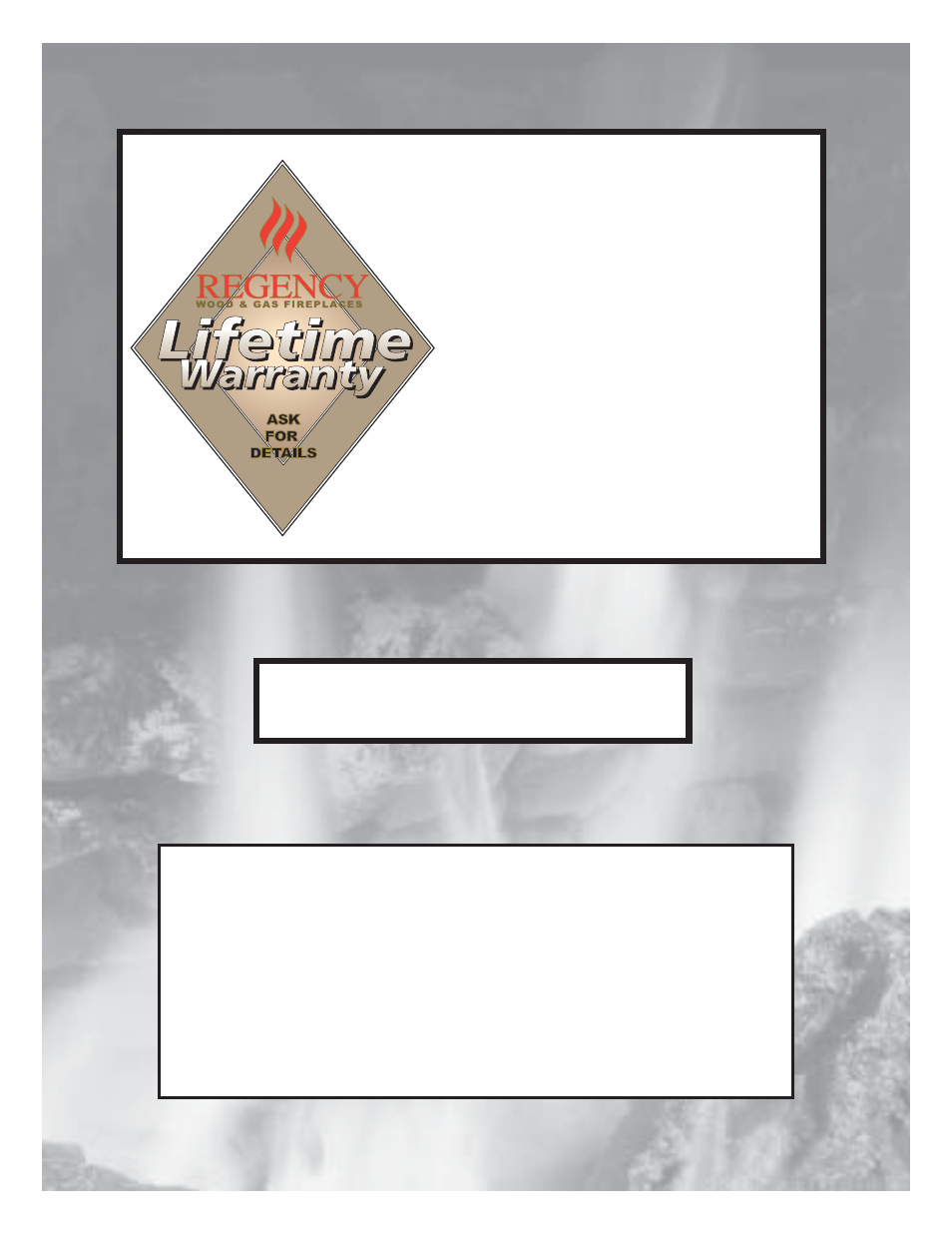 Regency, Product. see the inside back cover for details, Register your regency | Regency Panorama P131 Three Sided Gas Fireplace User Manual | Page 48 / 48