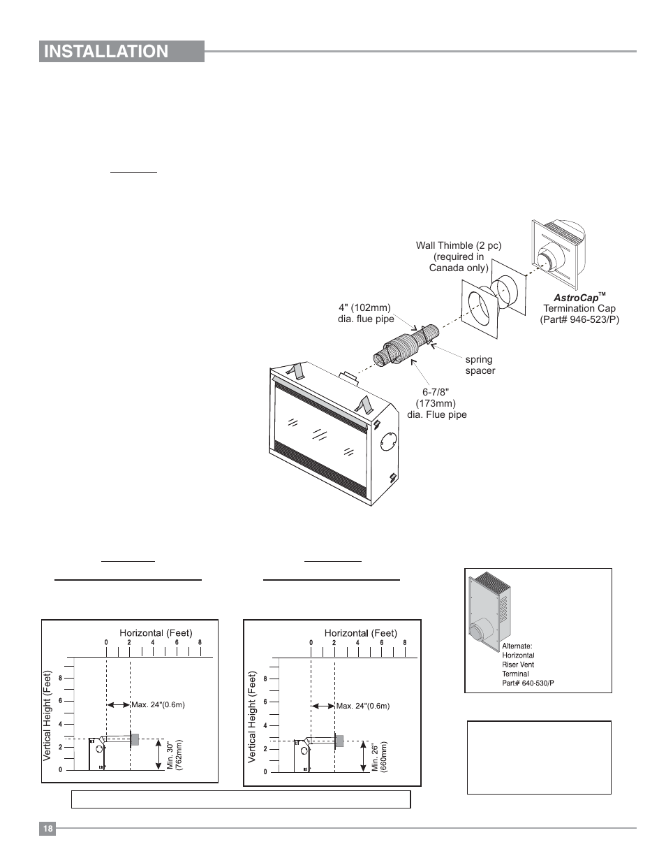 Installation, Regency, Direct vent flex system | Regency Panorama P33 Small Gas Fireplace User Manual | Page 18 / 64