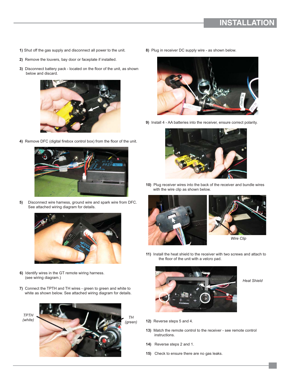 Installation, Gt remote installation | Regency Panorama P33CE Small Gas Fireplace User Manual | Page 37 / 56