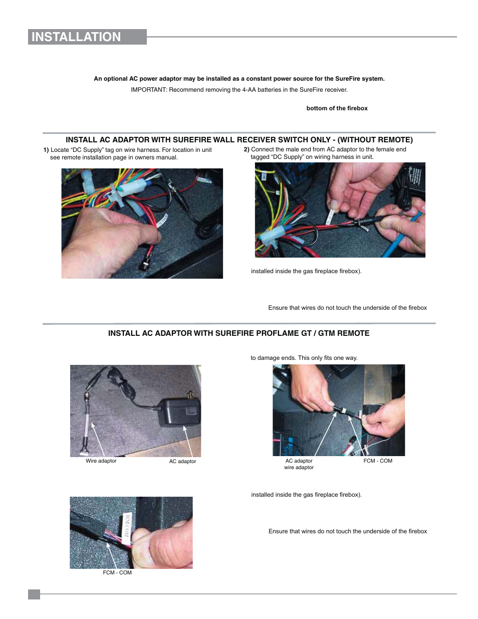 Installation | Regency Panorama P33CE Small Gas Fireplace User Manual | Page 44 / 56