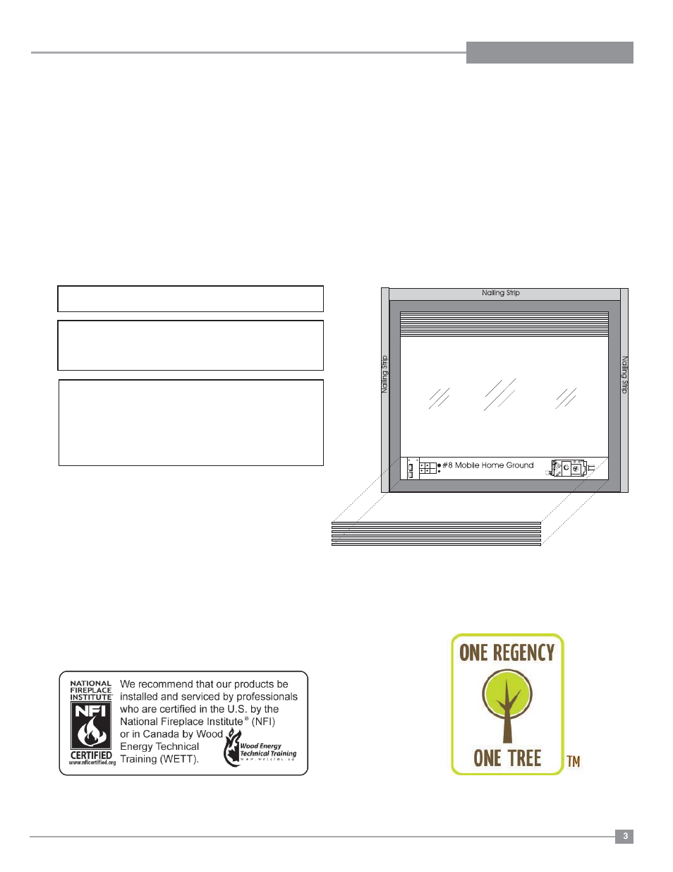 Regency Panorama P36 Medium Gas Fireplace User Manual | Page 3 / 60