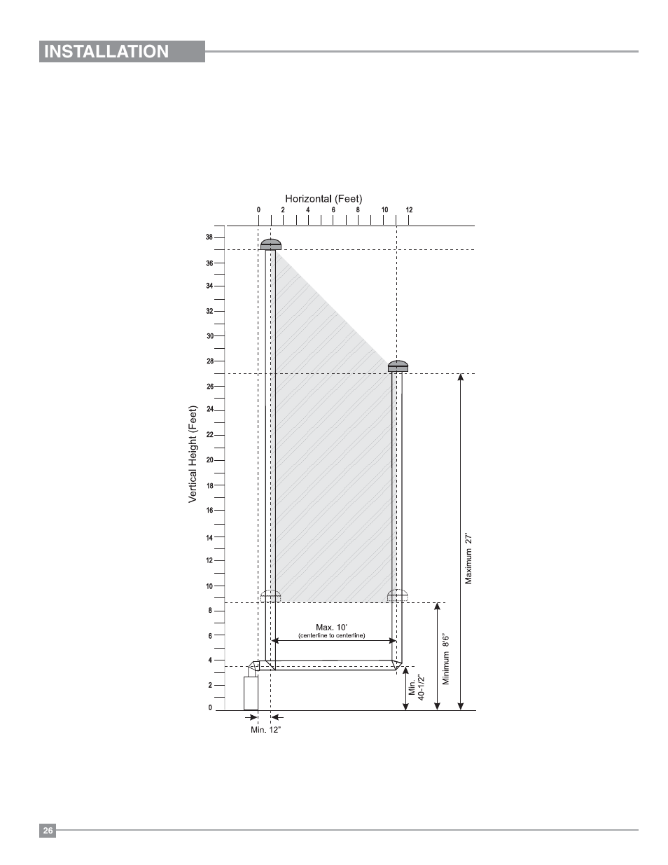 Installation, Venting arrangements vertical termination, Rigid pipe system (propane & natural gas) | Regency Panorama P36D Medium Gas Fireplace User Manual | Page 26 / 64