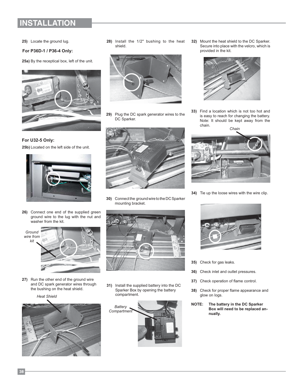 Installation | Regency Panorama P36D Medium Gas Fireplace User Manual | Page 38 / 64