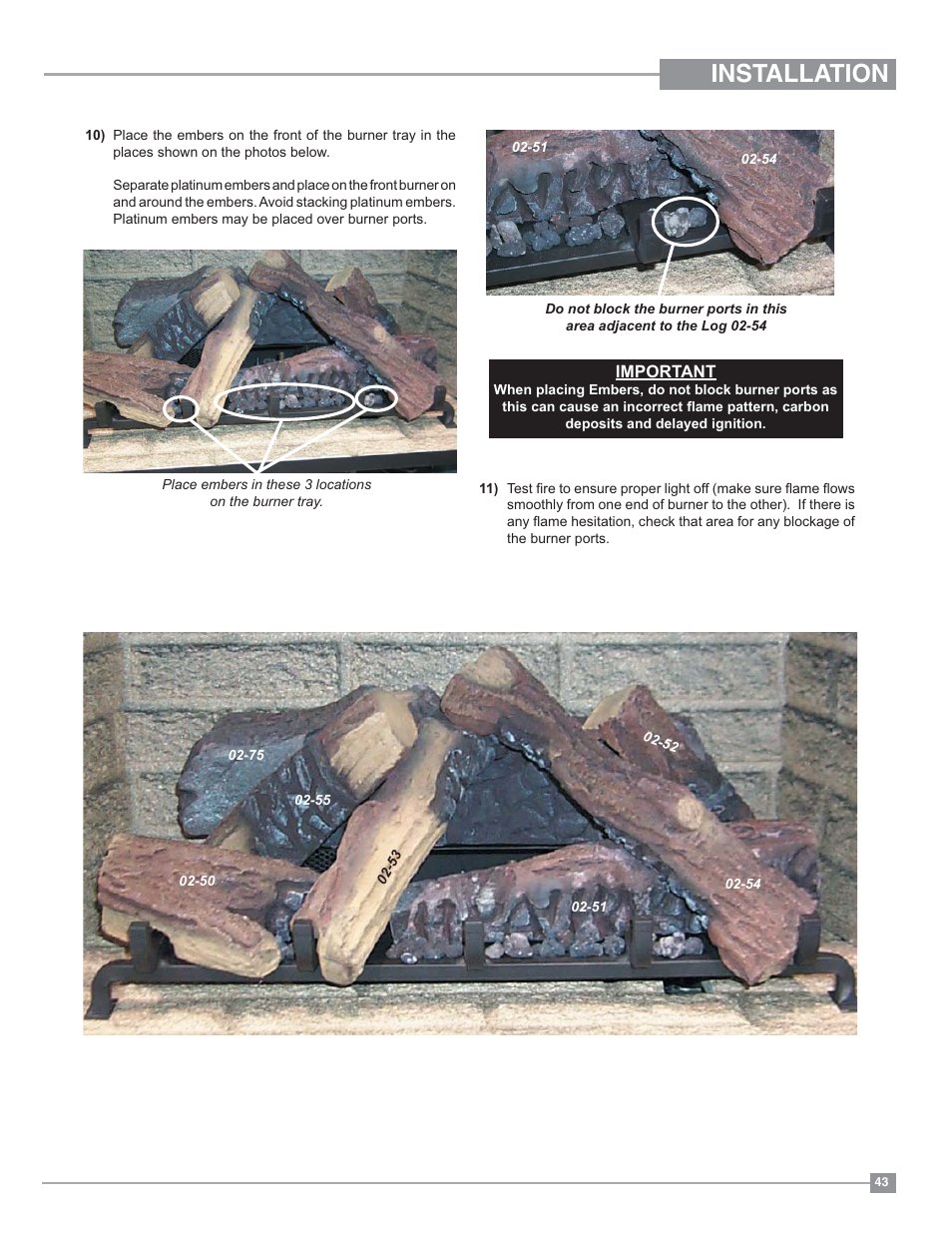Installation | Regency Panorama P36D Medium Gas Fireplace User Manual | Page 43 / 64