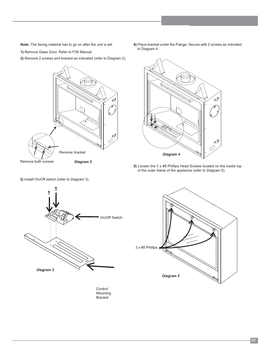 Regency, Options, Installation | Regency Panorama P36D Medium Gas Fireplace User Manual | Page 57 / 64