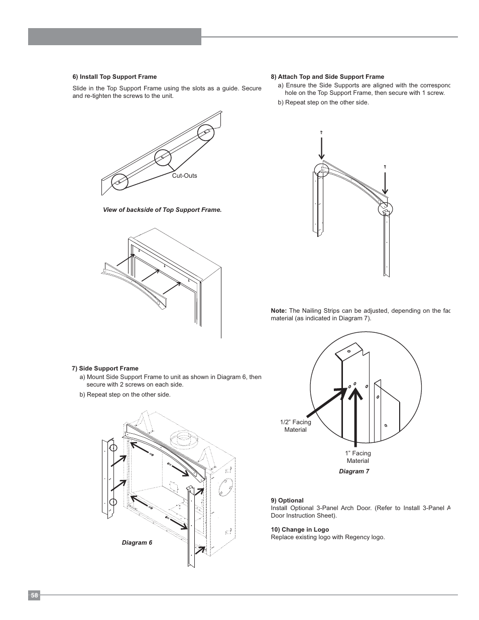 Regency, Options | Regency Panorama P36D Medium Gas Fireplace User Manual | Page 58 / 64