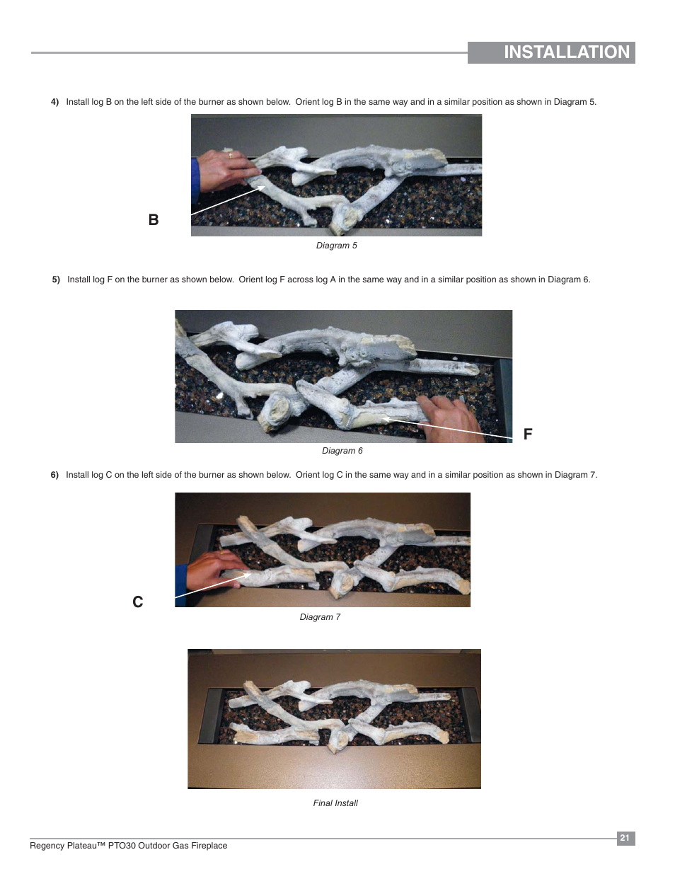 Installation | Regency Plateau PTO60 Outdoor Gas Burner User Manual | Page 21 / 36