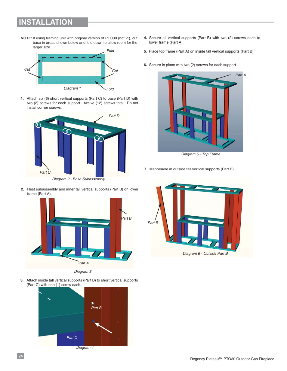 Installation | Regency Plateau PTO60 Outdoor Gas Burner User Manual | Page 24 / 36