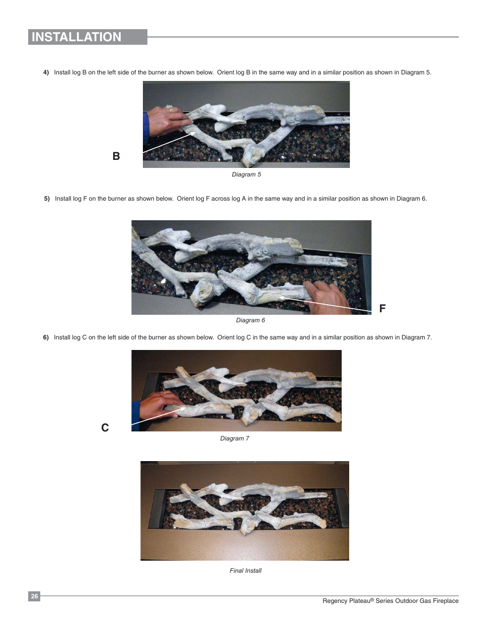 Installation | Regency Plateau PTO30IST Outdoor Gas Firetable User Manual | Page 26 / 40