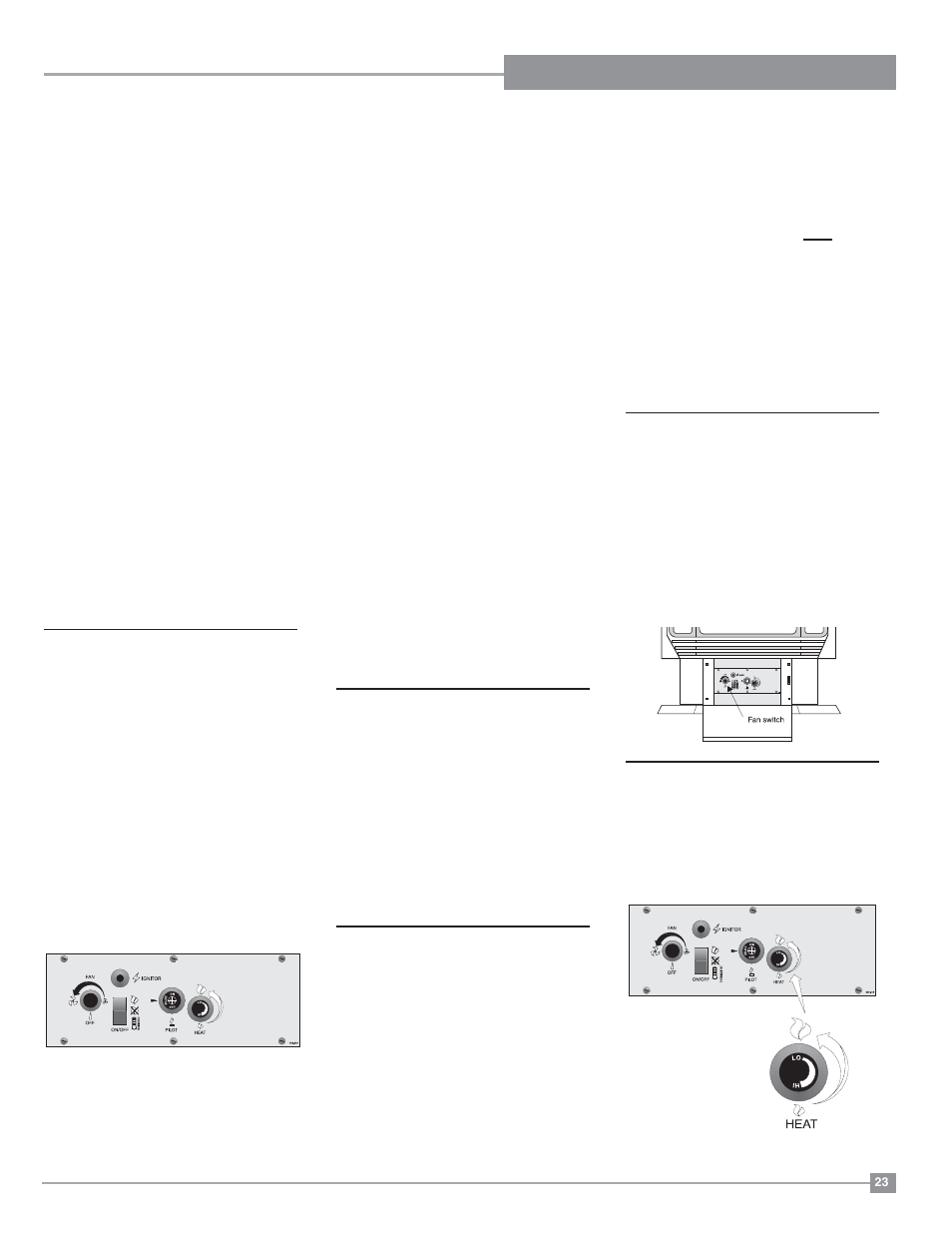 Installation operating instructions, Shutdown instructions, First fire | Operating instructions, Lighting instructions, Automatic convection fan operation, Adjusting flame height | Regency Ultimate U38 Medium Gas Stove User Manual | Page 23 / 36