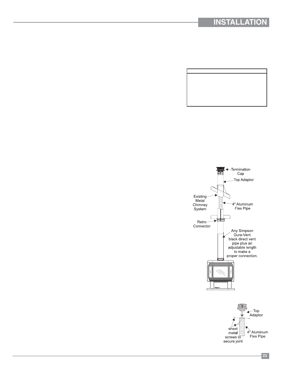 Installation | Regency Ultimate U39 Medium Gas Stove User Manual | Page 23 / 48