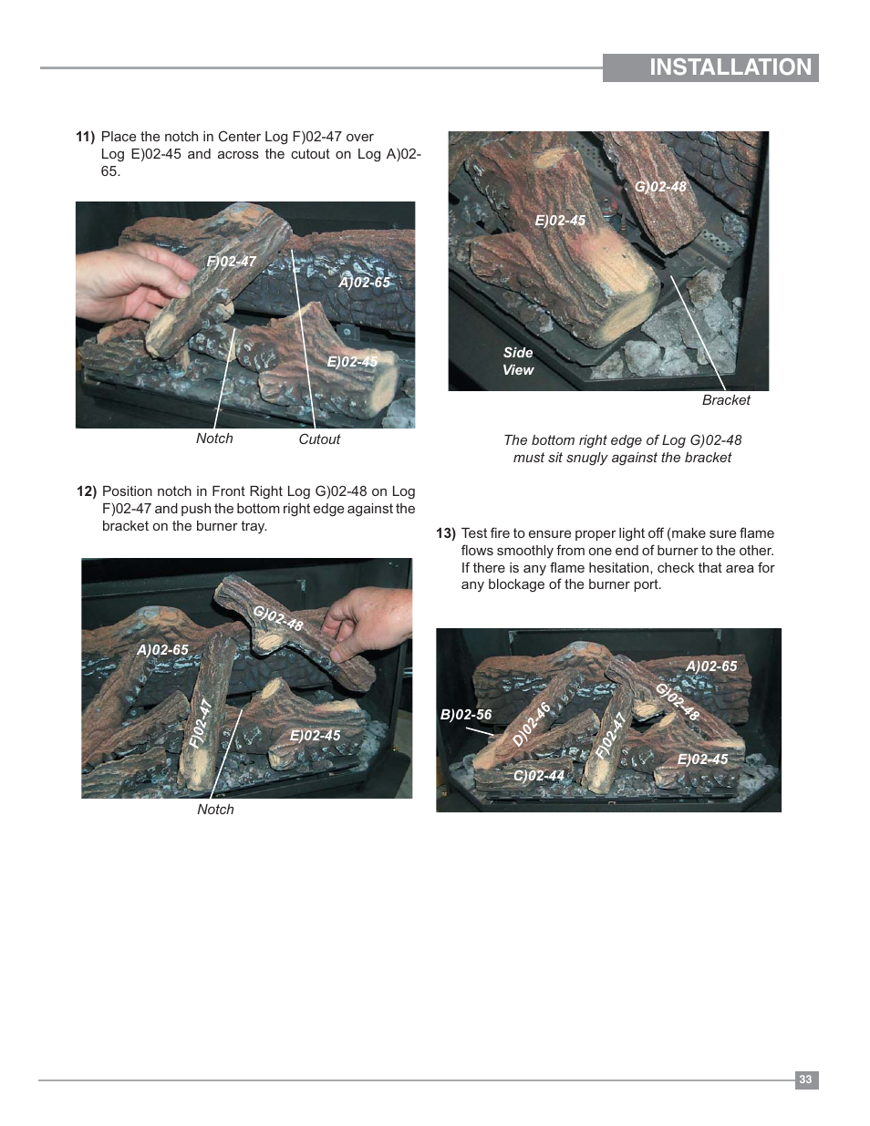 Installation | Regency Ultimate U39 Medium Gas Stove User Manual | Page 33 / 48