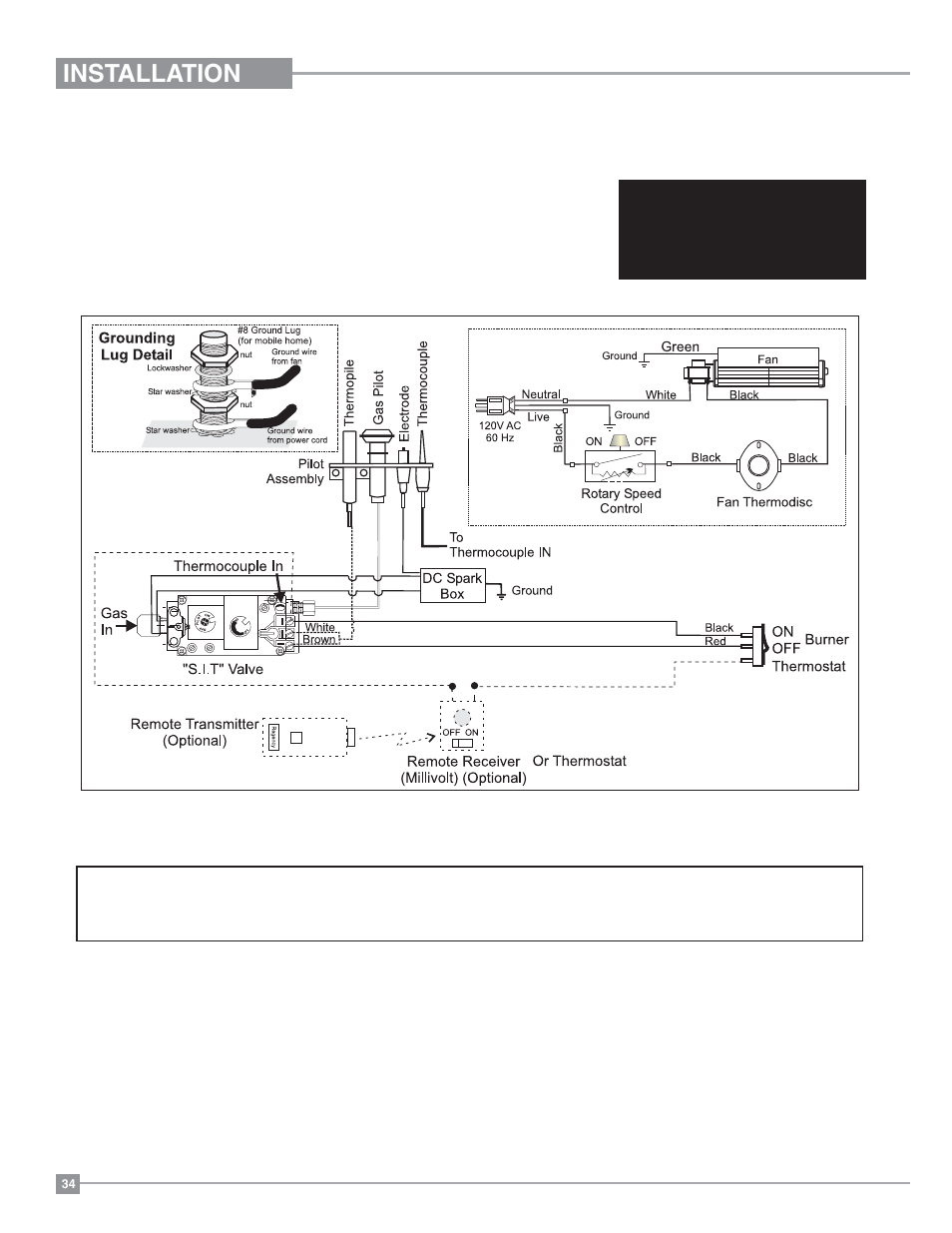 Installation, Wiring diagram | Regency Ultimate U39 Medium Gas Stove User Manual | Page 34 / 48