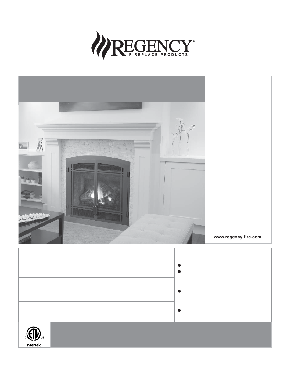 Regency Bellavista B36XT Medium Gas Fireplace User Manual | 68 pages