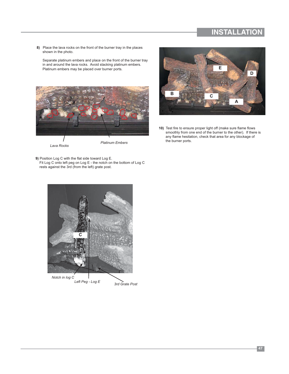 Installation | Regency Bellavista B36XT Medium Gas Fireplace User Manual | Page 47 / 68