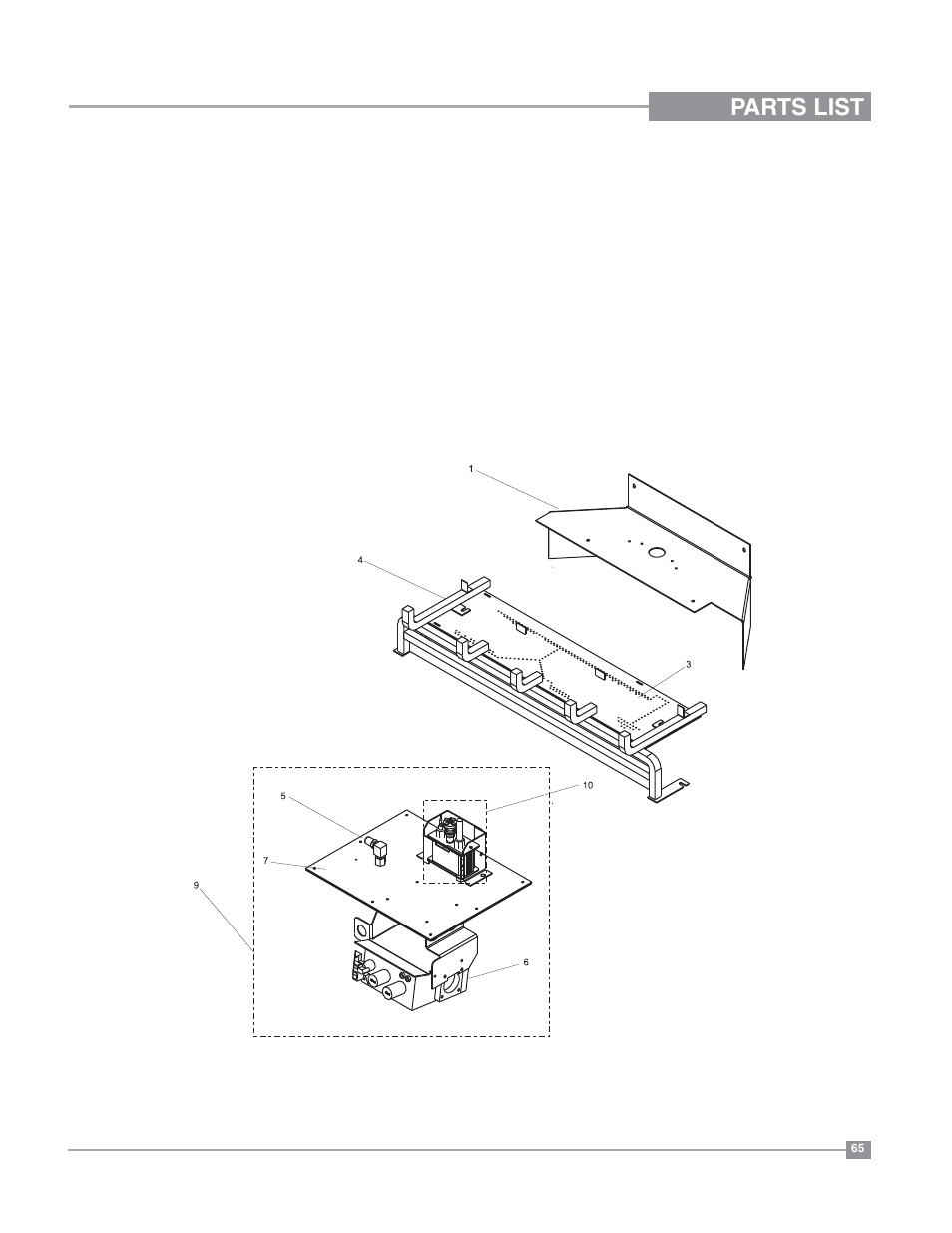 Parts list, Burner assembly | Regency Bellavista B36XT Medium Gas Fireplace User Manual | Page 65 / 68