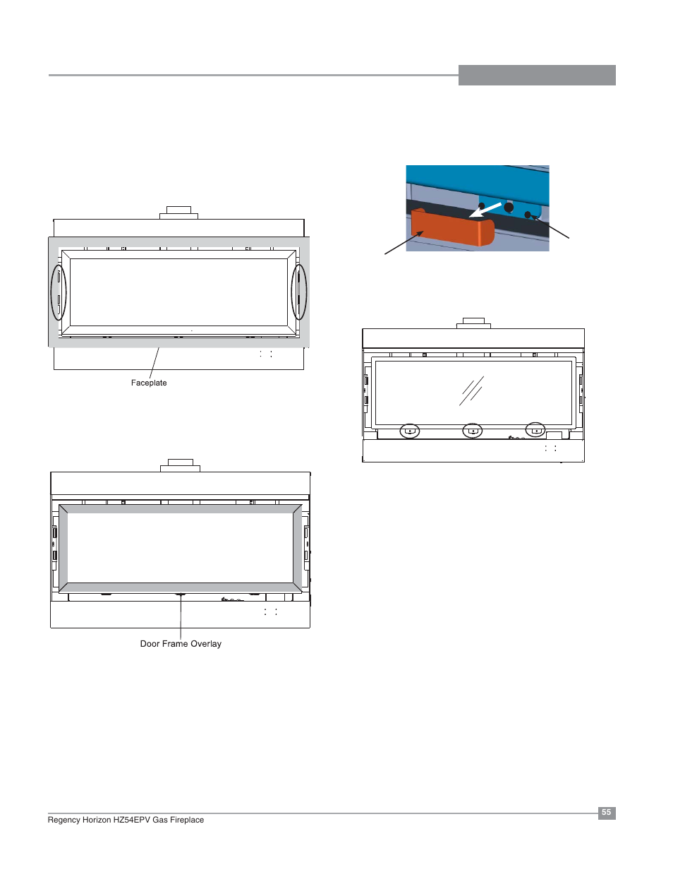 Maintenance, Valve tray replacement | Regency Horizon HZ54EPV Large Gas Fireplace User Manual | Page 55 / 60