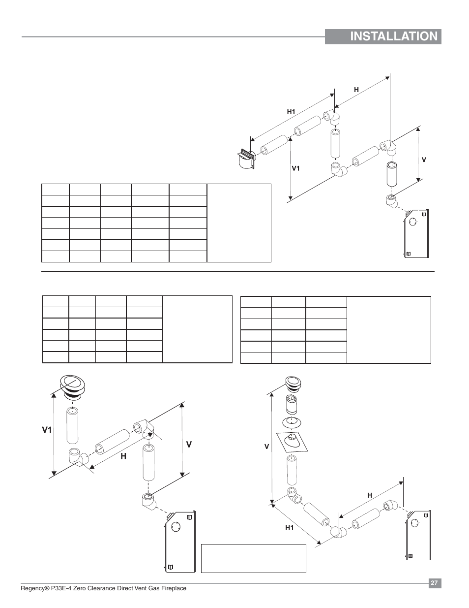 Installation | Regency Panorama P33E Small Gas Fireplace User Manual | Page 27 / 68
