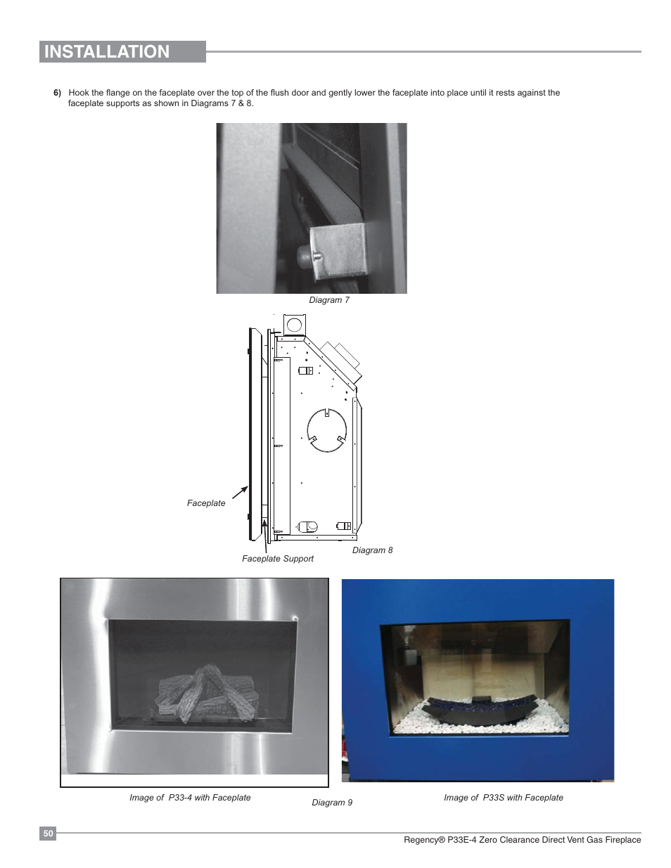 Installation | Regency Panorama P33E Small Gas Fireplace User Manual | Page 50 / 68