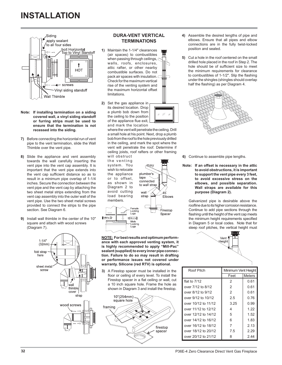 Installation | Regency Panorama P36E Medium Gas Fireplace User Manual | Page 32 / 72