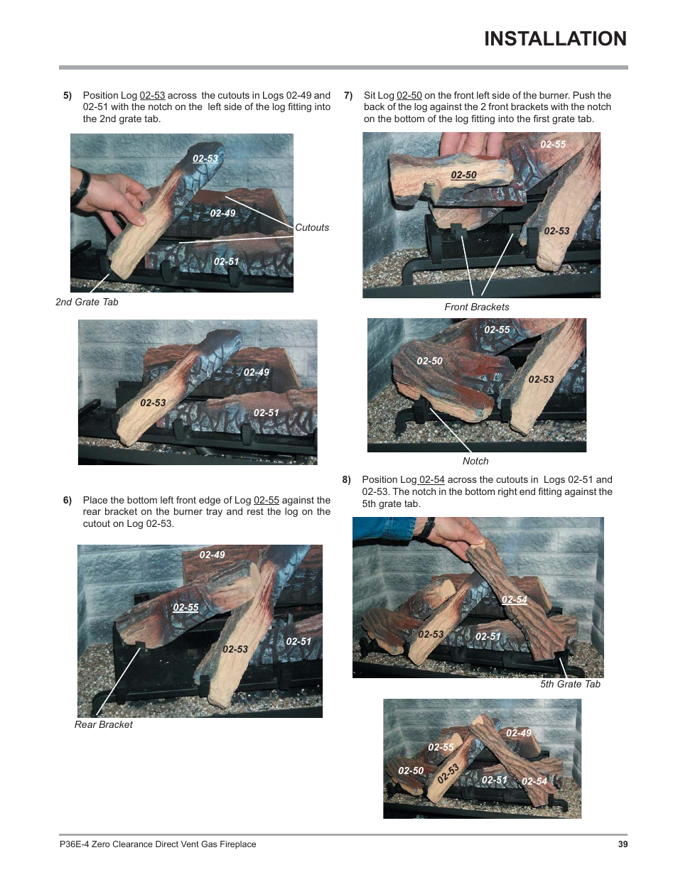 Installation | Regency Panorama P36E Medium Gas Fireplace User Manual | Page 39 / 72