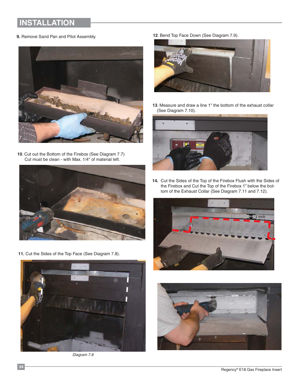 Installation | Regency Energy E18 Small Gas Insert User Manual | Page 24 / 68