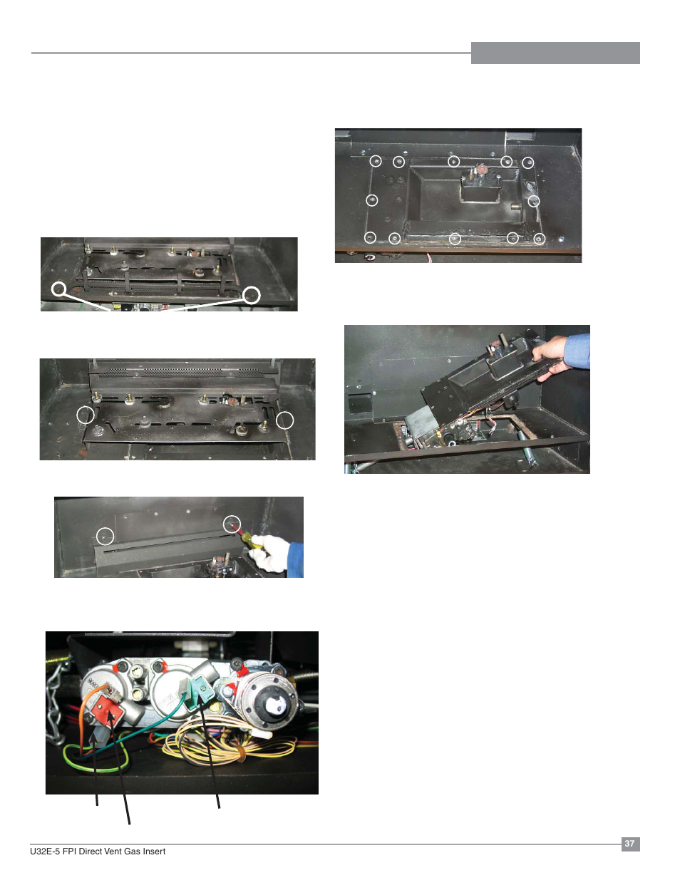 Maintenance, Valve replacement | Regency Energy U32E Medium Gas Insert User Manual | Page 37 / 48