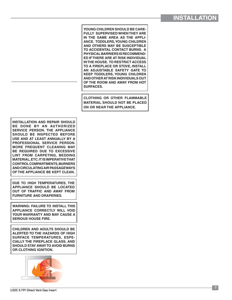 Installation, Important message save these instructions, Before you start | Regency Energy U32E Medium Gas Insert User Manual | Page 7 / 48