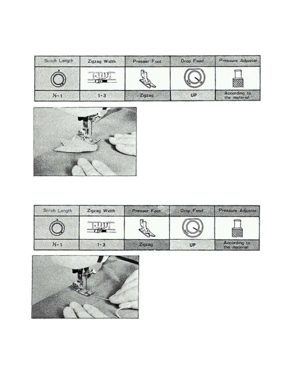 Appliquéing, Set your sewing machine as per following table, Baste cut design to the material | Following the design, commence to sew, Carefully, Cut away the surplus material close to the, Design, Remove basting, Cording, In accordance with thickness of cord being | Brother 681B-UG User Manual | Page 27 / 39